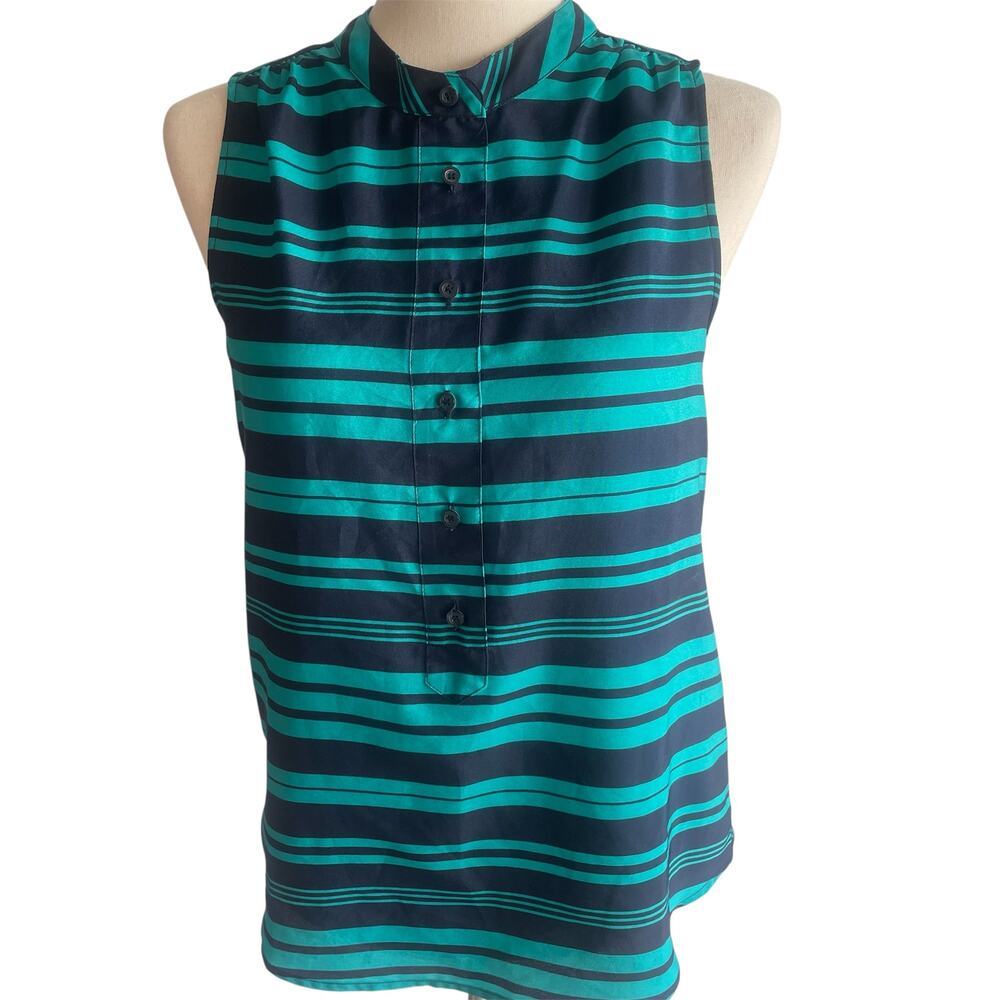 J.Crew Striped Sleeveless Blouse Sz 2